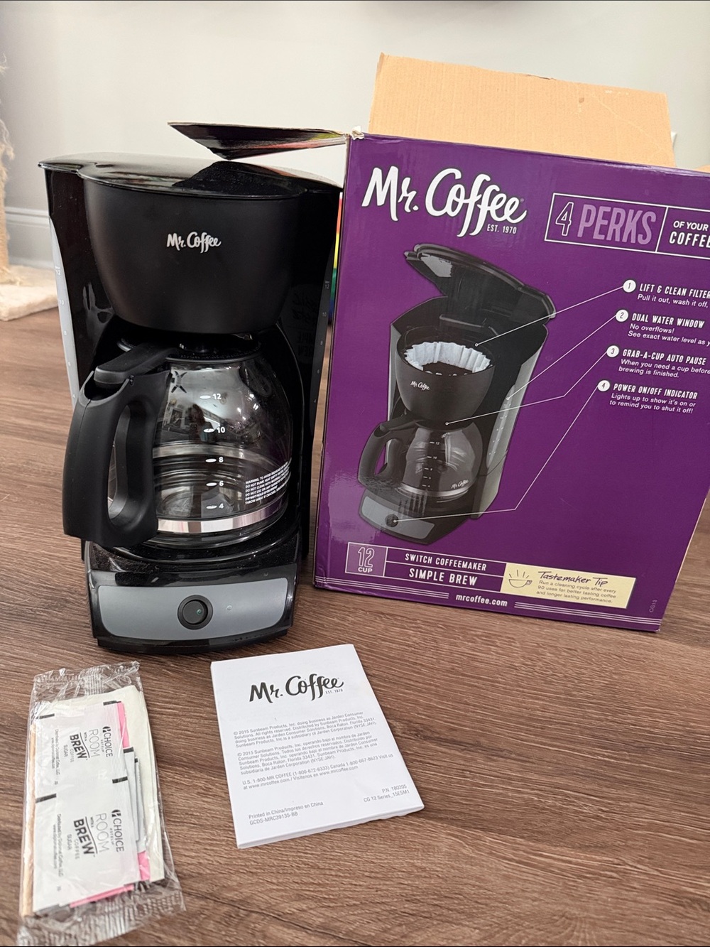 Mr. Coffee 12-Cup Simple Brew Coffee Maker - Black